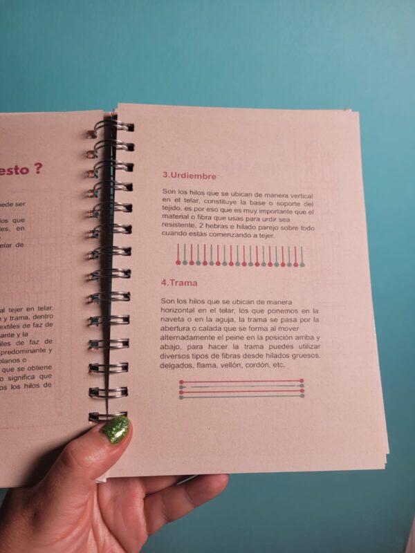 Mi diario de tejedora en telar Agenda artesanal para tus proyectos en telar María - Imagen 5